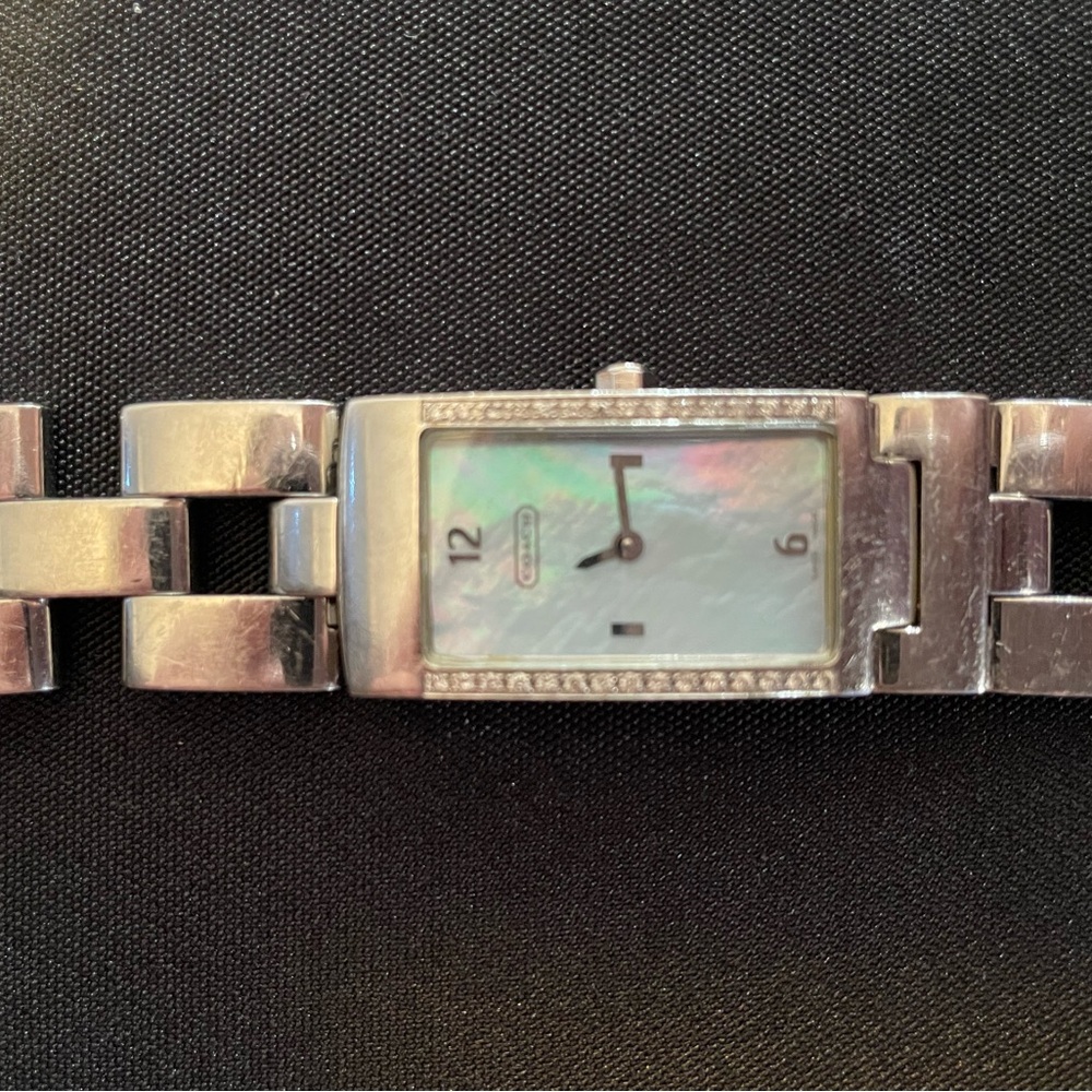Coach Stainless Steel Watch with Mother of Pearl Dial.